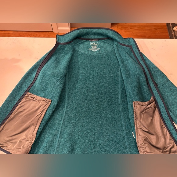 Women’s L.L. Bean Sweater Fleece Full Zip Jacket, Size Small - Picture 3 of 5